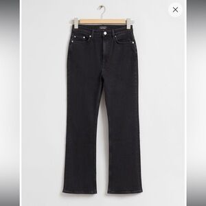 & Other Stories - Wide Leg Cropped Jeans - Black - Size 25